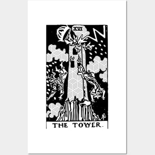 The Tower - A Geometric Tarot Print Posters and Art